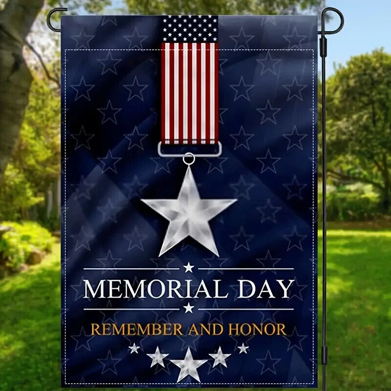 Memorial Day Remember & Honor Garden Flag Double Sided 12" x 18" NEW! Home & Garden:Yard, Garden & Outdoor Living:Décor:Flags Cozy Home Treasures